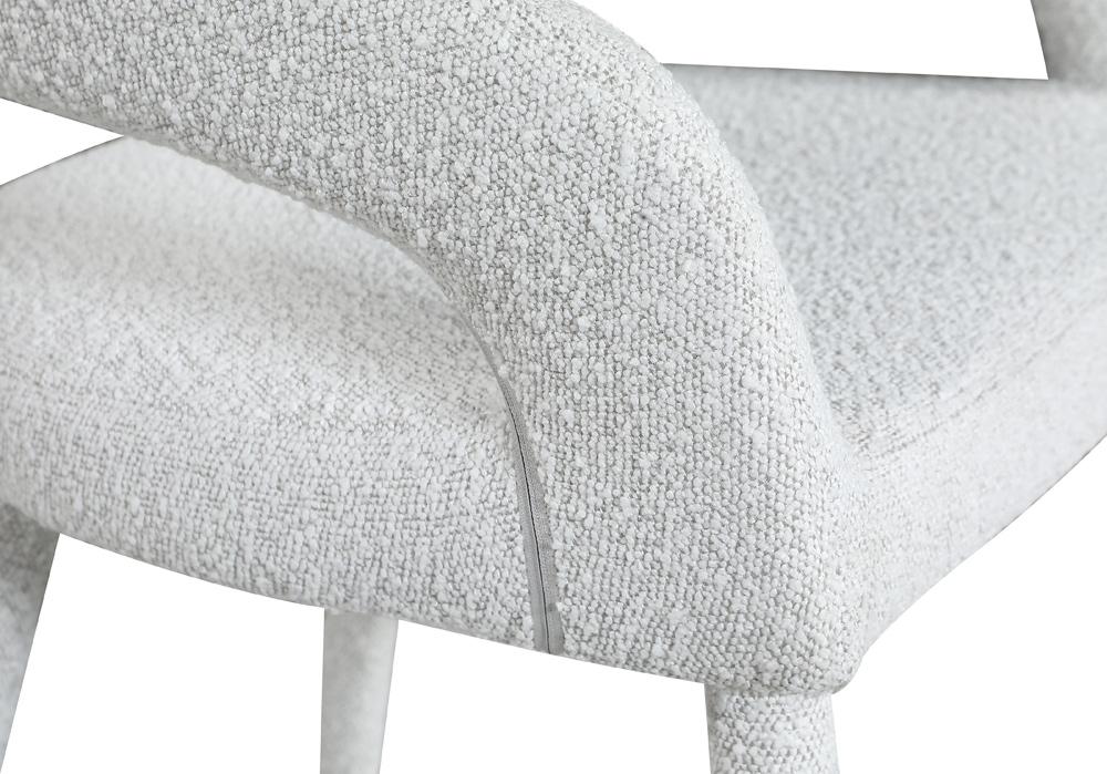 Meridian Furniture - Destiny Cream Fabric Stool - 542Cream-C veiw 6