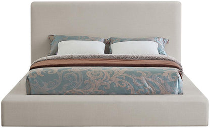 Meridian Furniture - Devin Beige Linen Textured Fabric King Bed - DevinBeige-K veiw 3