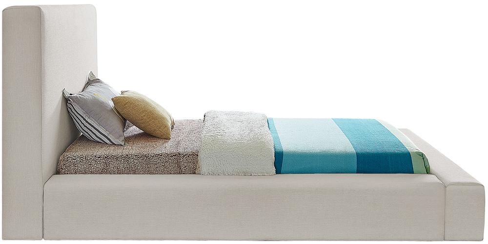 Meridian Furniture - Devin Beige Linen Textured Fabric Twin Bed - DevinBeige-T veiw 5