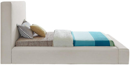 Meridian Furniture - Devin Beige Linen Textured Fabric Twin Bed - DevinBeige-T veiw 5