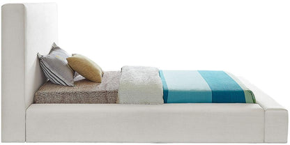 Meridian Furniture - Devin Cream Linen Textured Fabric Twin Bed - DevinCream-T veiw 5