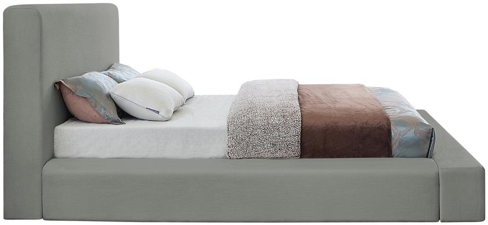 Meridian Furniture - Devin Grey Linen Textured Fabric Full Bed - DevinGrey-F veiw 5