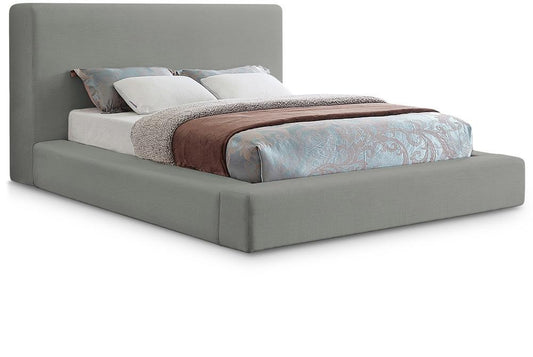 Meridian Furniture - Devin Grey Linen Textured Fabric King Bed - DevinGrey-K veiw 1