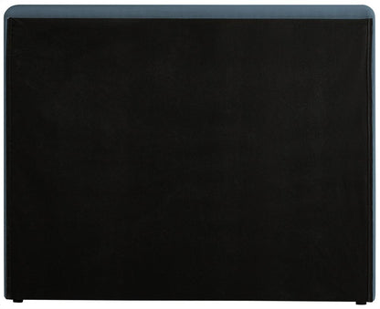 Meridian Furniture - Devin Navy Linen Textured Fabric Twin Bed - DevinNavy-T veiw 6