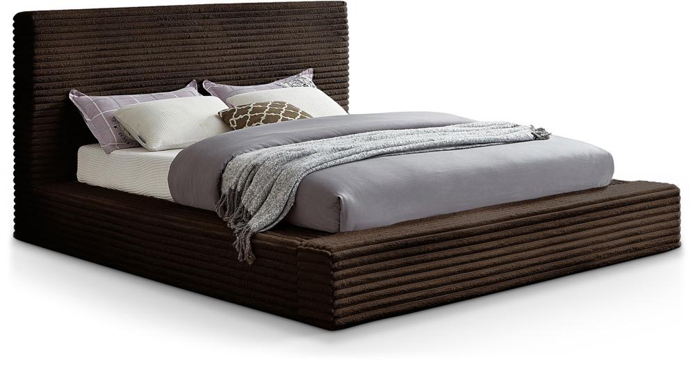 Meridian Furniture - Dexter Brown Corduroy Fabric King Bed - DexterBrown-K veiw 1