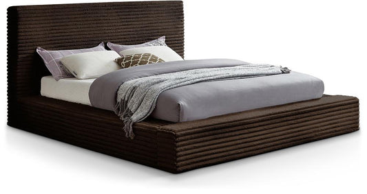 Meridian Furniture - Dexter Brown Corduroy Fabric King Bed - DexterBrown-K veiw 1