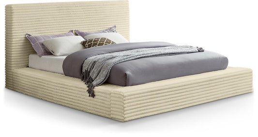 Meridian Furniture - Dexter Cream Corduroy Fabric Full Bed - DexterCream-F veiw 1
