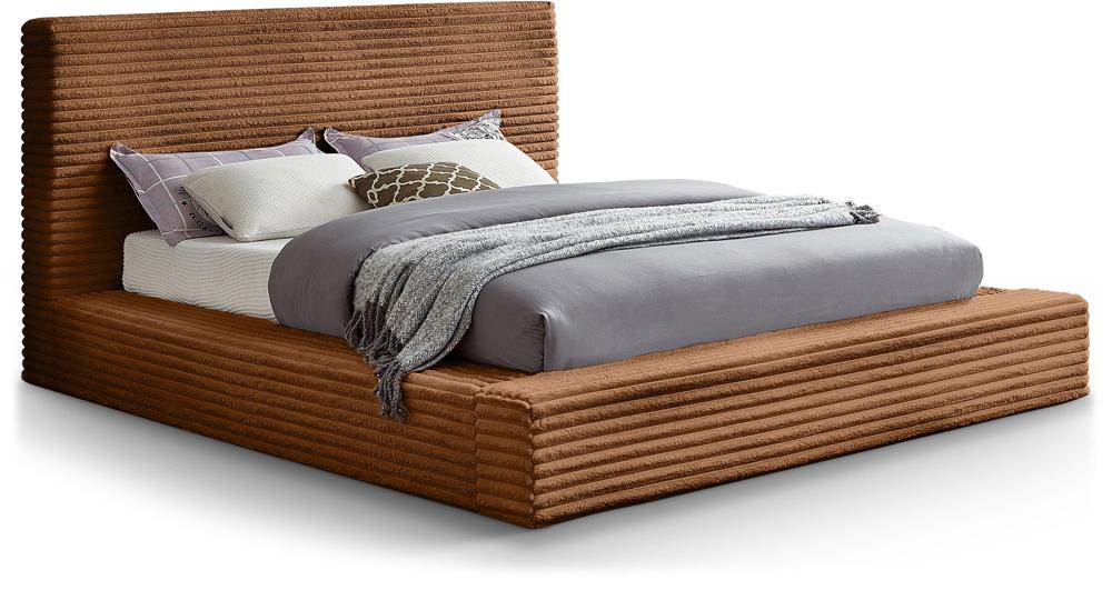 Meridian Furniture - Dexter Saddle Corduroy Fabric Queen Bed - DexterSaddle-Q veiw 1