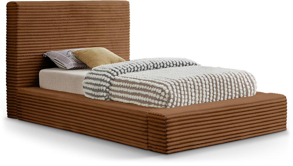 Meridian Furniture - Dexter Saddle Corduroy Fabric Twin Bed - DexterSaddle-T veiw 1