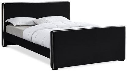 Meridian Furniture - Dillard Black Velvet King Bed - DillardBlack-K veiw 1