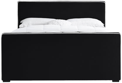 Meridian Furniture - Dillard Black Velvet King Bed - DillardBlack-K veiw 3