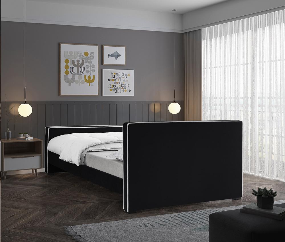 Meridian Furniture - Dillard Black Velvet King Bed - DillardBlack-K veiw 6