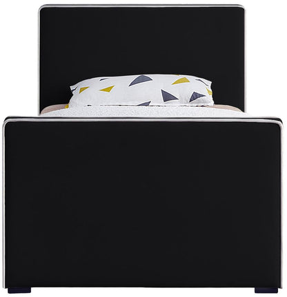 Meridian Furniture - Dillard Black Velvet Twin Bed - DillardBlack-T veiw 3