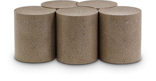 Meridian Furniture - Dimple Taupe Coffee Table - 5Pc - 99084Taupe-5C veiw 1