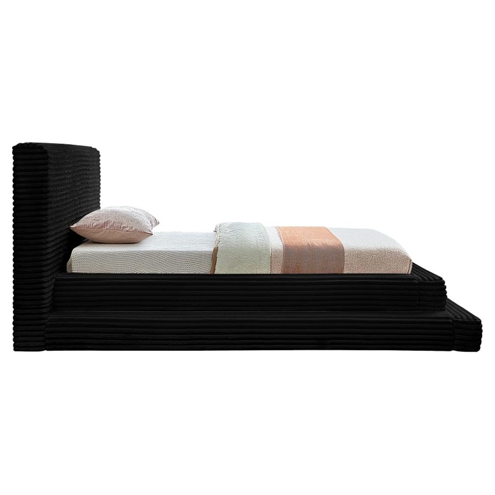 Meridian Furniture - Drew Black Corduroy Fabric Twin Bed - DrewBlack-T veiw 3