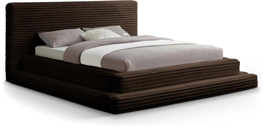 Meridian Furniture - Drew Brown Corduroy Fabric King Bed - DrewBrown-K veiw 1