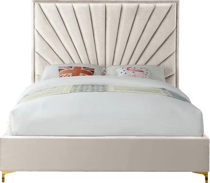 Meridian Furniture - Eclipse Cream Velvet King Bed - EclipseCream-K veiw 7