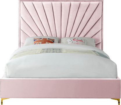 Meridian Furniture - Eclipse Pink Velvet Full Bed - EclipsePink-F veiw 7