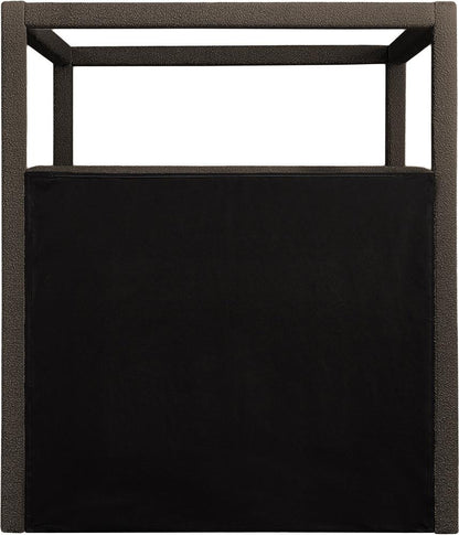 Meridian Furniture - Eden Brown Boucle Fabric Queen Bed - EdenBrown-Q veiw 5