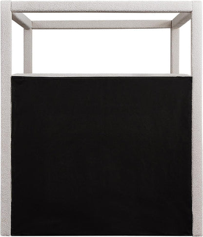 Meridian Furniture - Eden Cream Boucle Fabric King Bed - EdenCream-K veiw 5