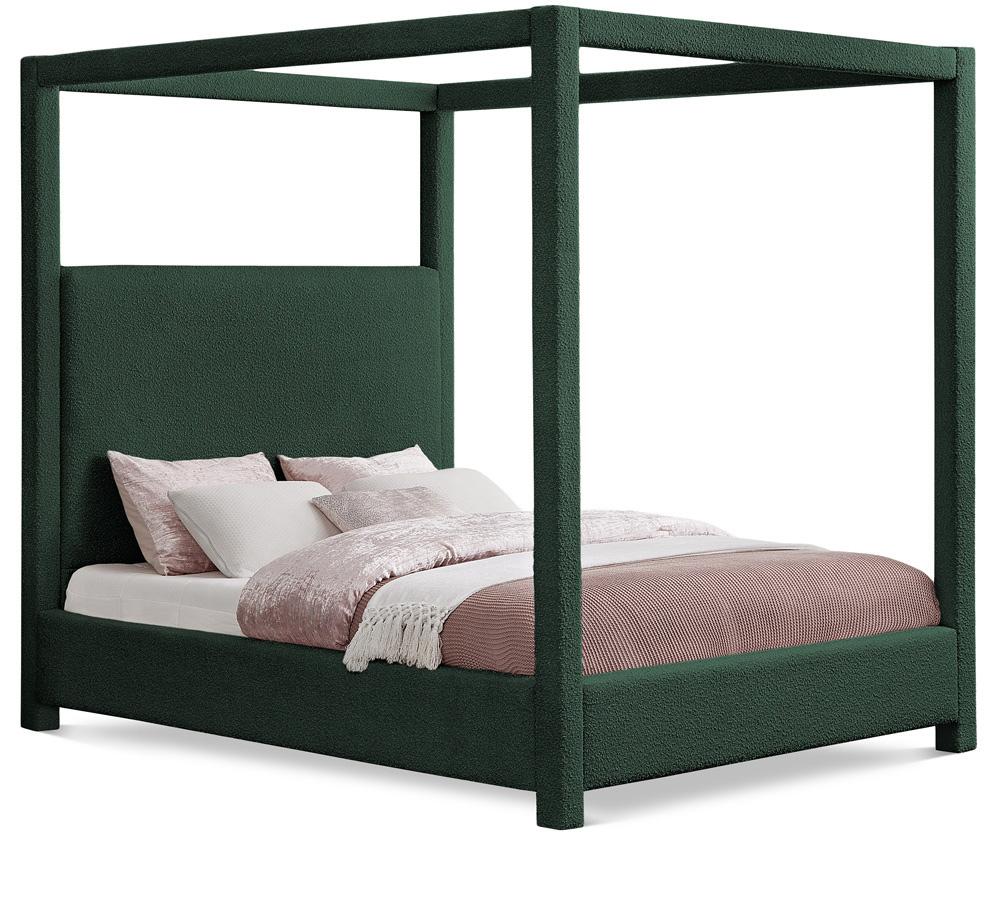 Meridian Furniture - Eden Green Boucle Fabric Queen Bed - EdenGreen-Q veiw 1