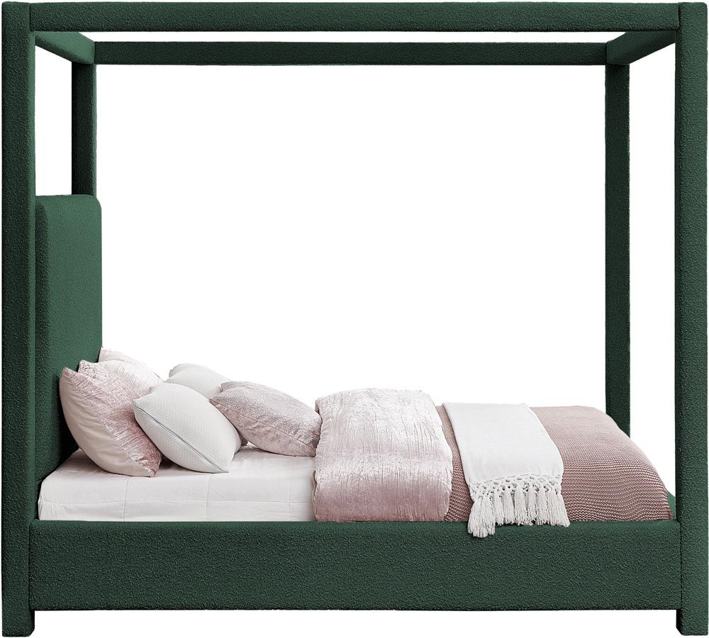 Meridian Furniture - Eden Green Boucle Fabric Queen Bed - EdenGreen-Q veiw 4