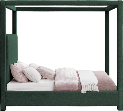 Meridian Furniture - Eden Green Boucle Fabric Queen Bed - EdenGreen-Q veiw 4