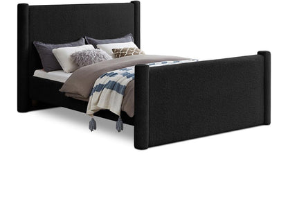 Meridian Furniture - Elias Black Boucle Fabric Full Bed - B1299Black-F veiw 1