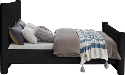 Meridian Furniture - Elias Black Boucle Fabric Full Bed - B1299Black-F veiw 5