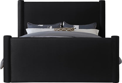 Meridian Furniture - Elias Black Velvet Full Bed - B1298Black-F veiw 3