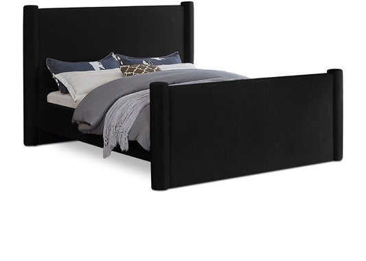 Meridian Furniture - Elias Black Velvet King Bed - B1298Black-K veiw 1