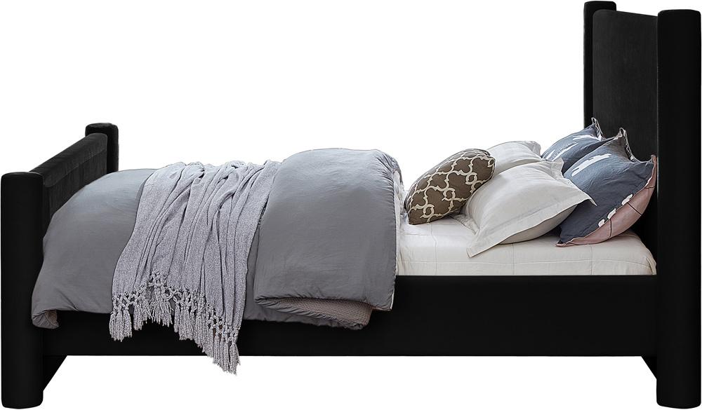 Meridian Furniture - Elias Black Velvet King Bed - B1298Black-K veiw 5