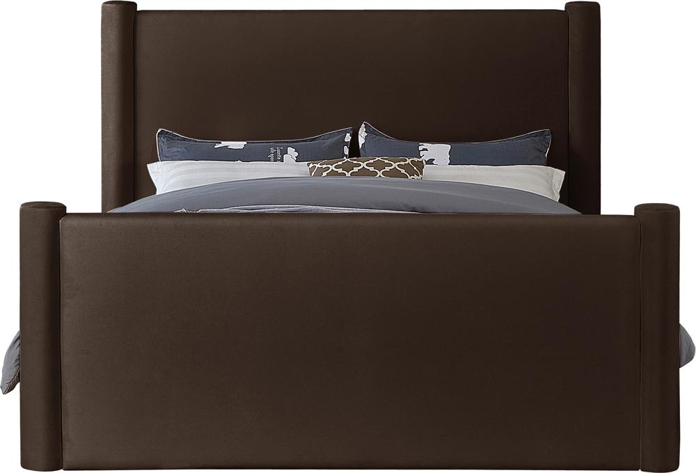 Meridian Furniture - Elias Brown Velvet King Bed - B1298Brown-K veiw 3