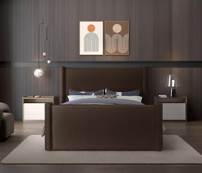 Meridian Furniture - Elias Brown Velvet King Bed - B1298Brown-K veiw 4