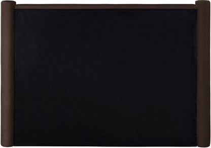 Meridian Furniture - Elias Brown Velvet Queen Bed - B1298Brown-Q veiw 6