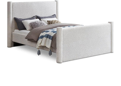 Meridian Furniture - Elias Cream Boucle Fabric Queen Bed - B1299Cream-Q veiw 1