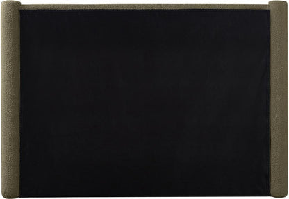 Meridian Furniture - Elias Olive Green Boucle Fabric Queen Bed - B1299Olive-Q veiw 6