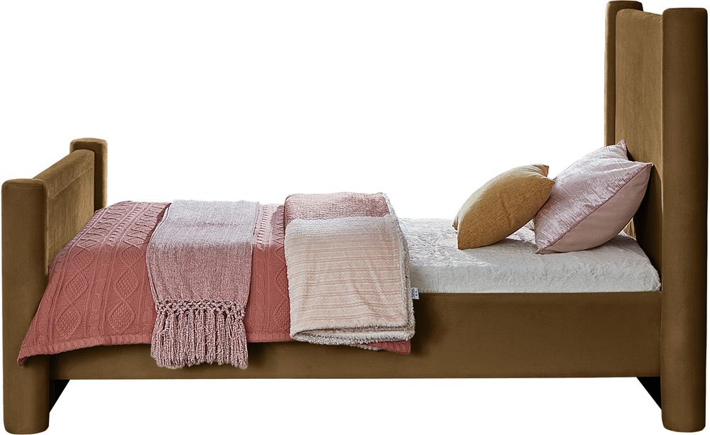 Meridian Furniture - Elias Saddle Velvet Twin Bed - B1298Saddle-T veiw 5