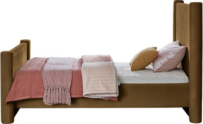 Meridian Furniture - Elias Saddle Velvet Twin Bed - B1298Saddle-T veiw 5