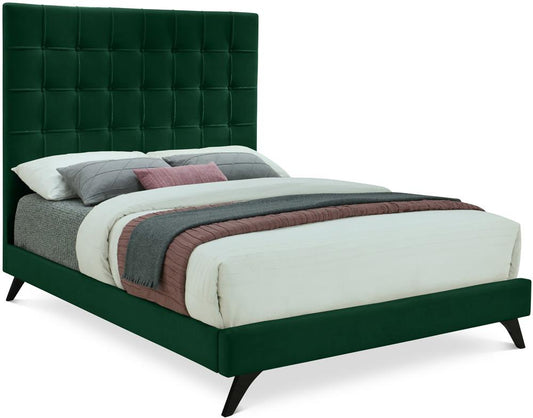 Meridian Furniture - Elly Green Velvet Full Bed - EllyGreen-F veiw 1