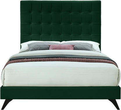 Meridian Furniture - Elly Green Velvet Full Bed - EllyGreen-F veiw 3