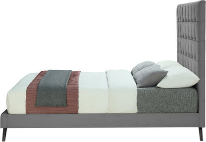 Meridian Furniture - Elly Grey Velvet King Bed - EllyGrey-K veiw 4