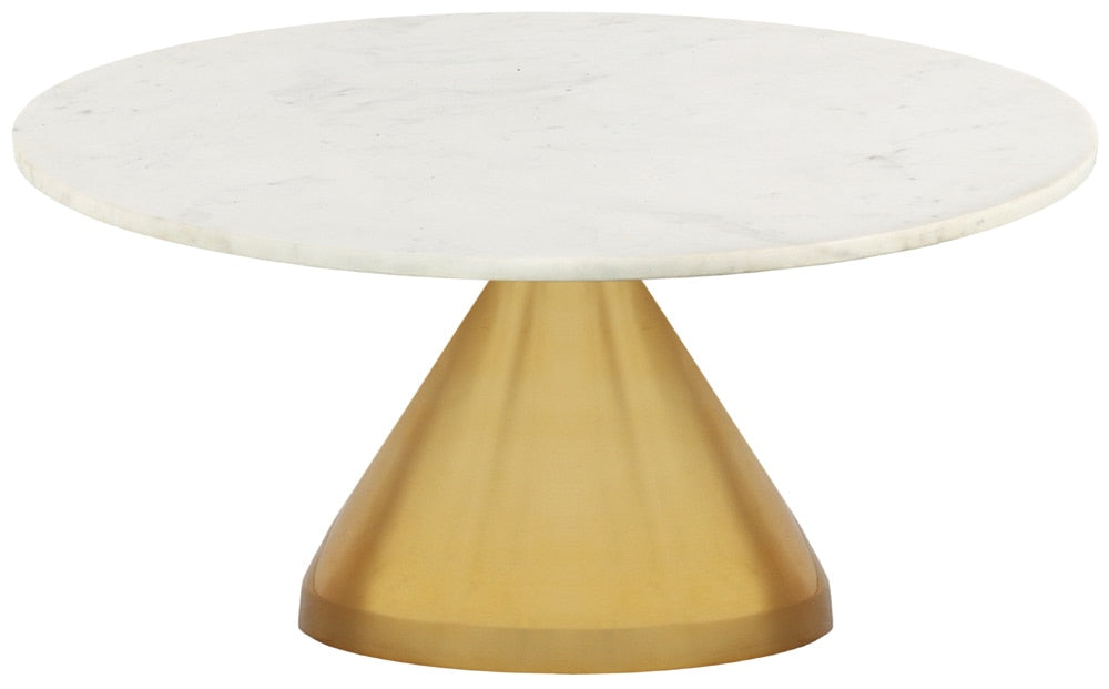 Meridian Furniture - Emery White Marble Coffee Table - 285-CT veiw 3