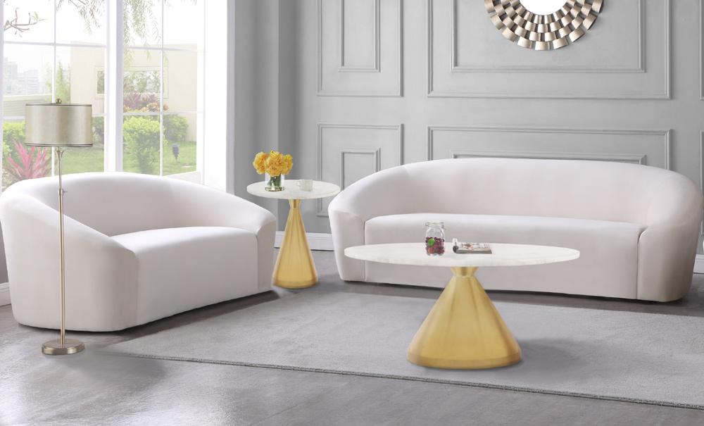 Meridian Furniture - Emery White Marble Coffee Table - 285-CT veiw 6