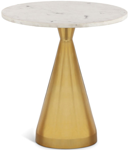Meridian Furniture - Emery White Marble End Table - 285-ET veiw 1