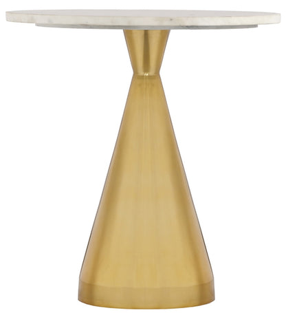 Meridian Furniture - Emery White Marble End Table - 285-ET veiw 3