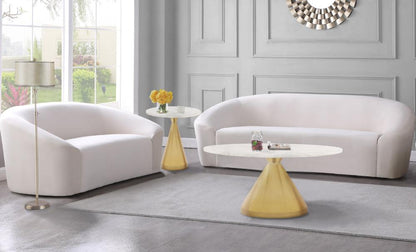 Meridian Furniture - Emery White Marble End Table - 285-ET veiw 6