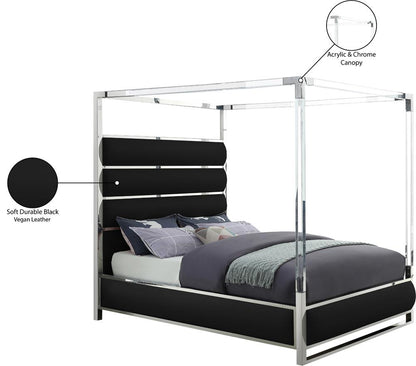 Meridian Furniture - Encore Black Vegan Leather King Bed - EncoreBlack-K veiw 6