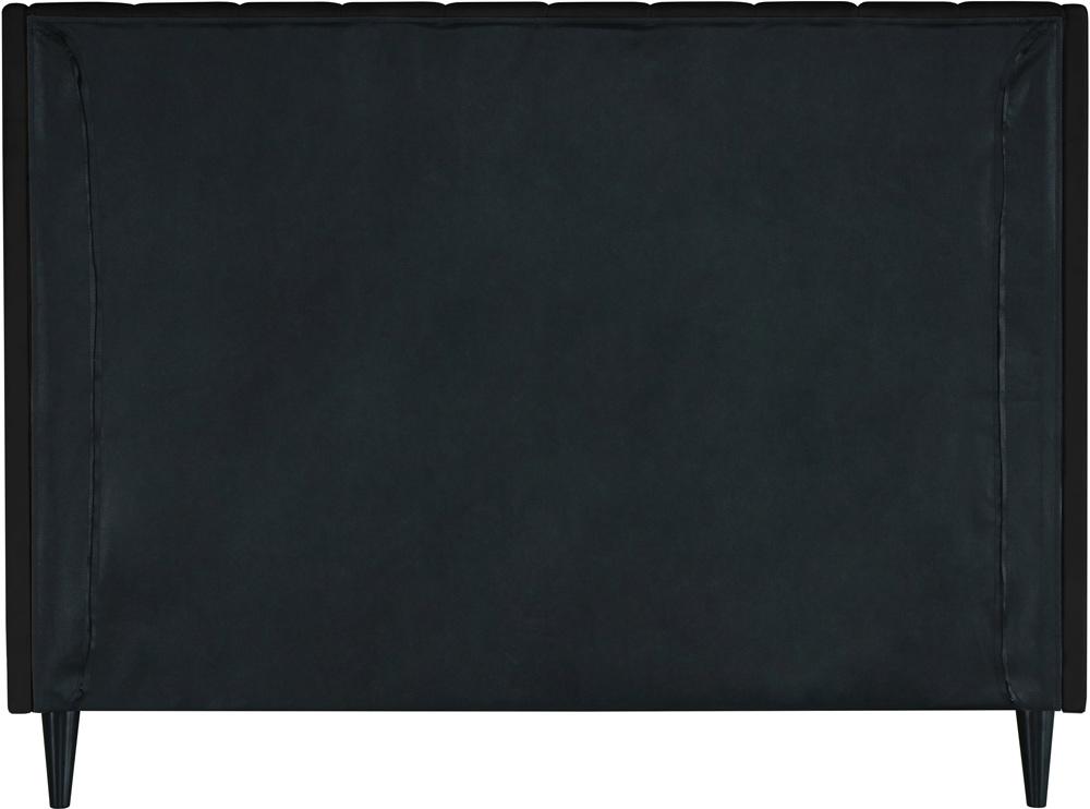Meridian Furniture - Eva Black Velvet Full Bed - EvaBlack-F veiw 6