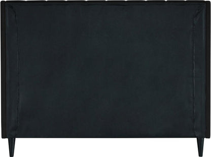 Meridian Furniture - Eva Black Velvet Full Bed - EvaBlack-F veiw 6